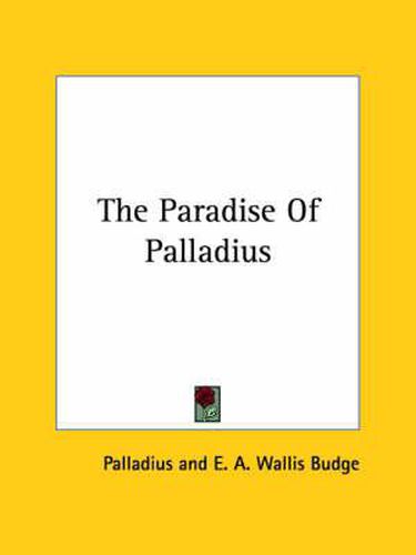 Cover image for The Paradise of Palladius