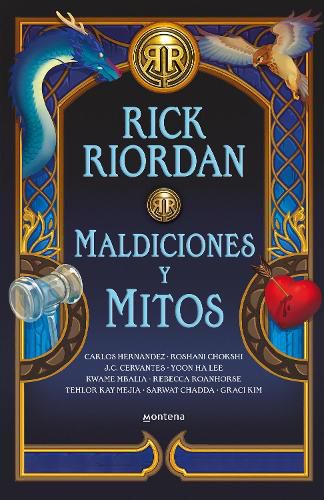 Cover image for Maldiciones y mitos / The Cursed Carnival and Other Calamities: New Stories About Mythic Heroes