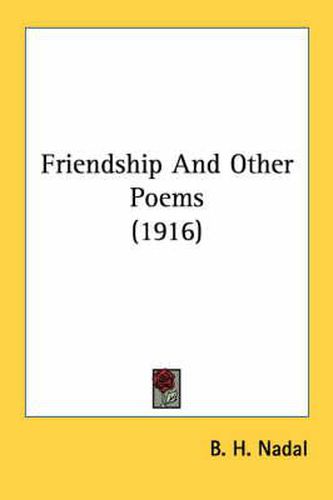 Cover image for Friendship and Other Poems (1916)