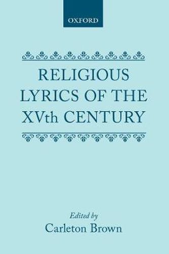 Cover image for Religious Lyrics of the Fifteenth Century