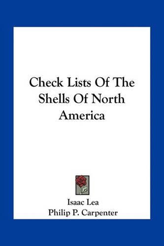 Check Lists of the Shells of North America