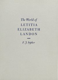 Cover image for The World of Letitia Elizabeth Landon