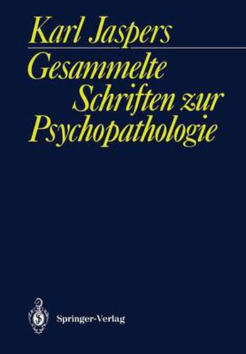 Cover image for Gesammelte Schriften zur Psychopathologie