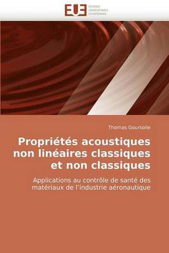 Cover image for Proprits Acoustiques Non Linaires Classiques Et Non Classiques