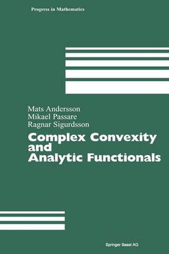 Cover image for Complex Convexity and Analytic Functionals