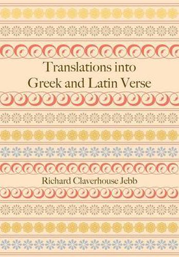 Cover image for Translations into Greek and Latin Verse