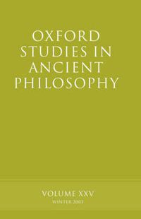 Cover image for Oxford Studies in Ancient Philosophy