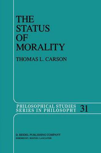 Cover image for The Status of Morality