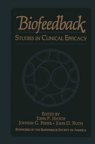 Cover image for Biofeedback: Studies in Clinical Efficacy