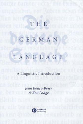 Cover image for The German Language: A Linguistic Introduction