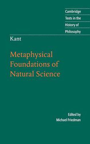 Cover image for Kant: Metaphysical Foundations of Natural Science