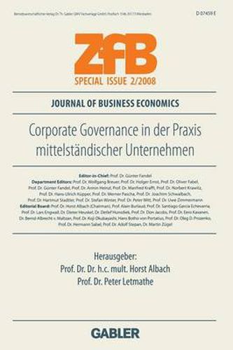 Corporate Governance in Der Praxis Mittelstandischer Unternehmen