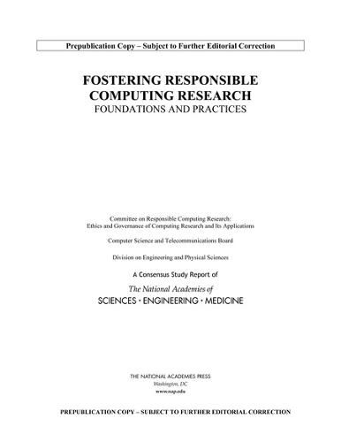 Fostering Responsible Computing Research: Foundations and Practices