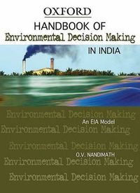 Cover image for Handbook of Environmental Decision Making in India: An EIA Model