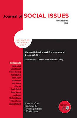 Cover image for Human Behavior and Environmental Sustainability