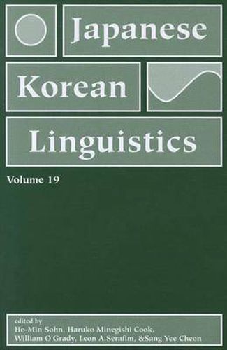 Cover image for Japanese/Korean Linguistics, Volume 19