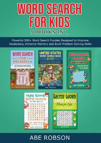 Word Search for Kids 5 Books in 1