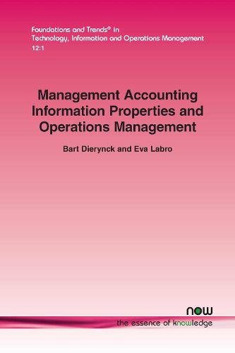 Cover image for Management Accounting Information Properties and Operations Management