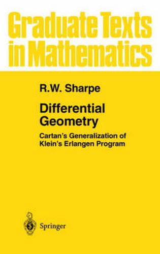 Cover image for Differential Geometry: Cartan's Generalization of Klein's Erlangen Program