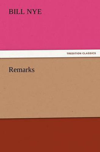 Cover image for Remarks