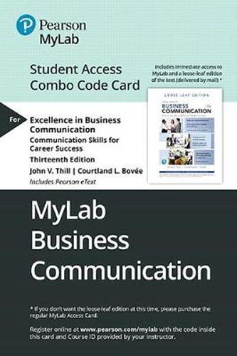 Cover image for Mylab Business Communication with Pearson Etext -- Combo Access Card -- For Excellence in Business Communication