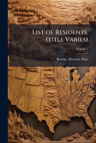 Cover image for List of Residents. (Title Varies)