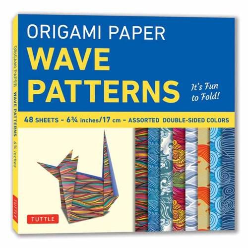 Cover image for Origami Paper - Wave Patterns - 6 3/4 inch - 48 Sheets