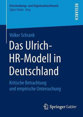 Cover image for Das Ulrich-HR-Modell in Deutschland: Kritische Betrachtung und empirische Untersuchung