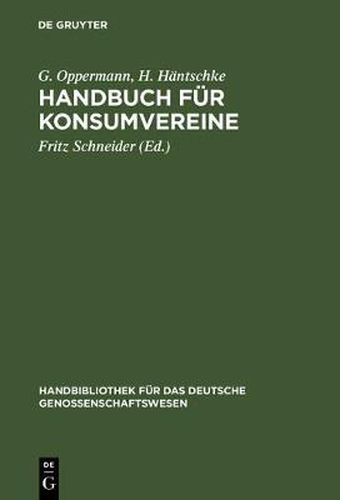 Cover image for Handbuch fur Konsumvereine