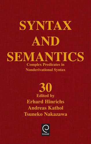 Cover image for Complex Predicates in Nonderivational Syntax