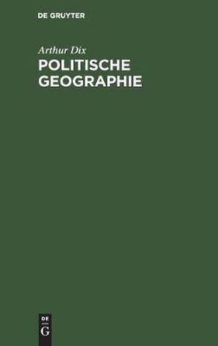 Cover image for Politische Geographie: Weltpolitisches Handbuch