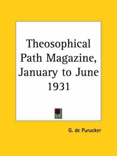 Cover image for Theosophical Path Magazine (January to June 1931)