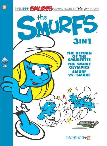 Cover image for The Smurfs 3-in-1 #4: The Return of Smurfette, The Smurf Olympics, and Smurf vs Smurf