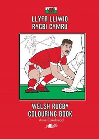 Cover image for Llyfr Lliwio Rygbi Cymru | Welsh Rugby Colouring Book