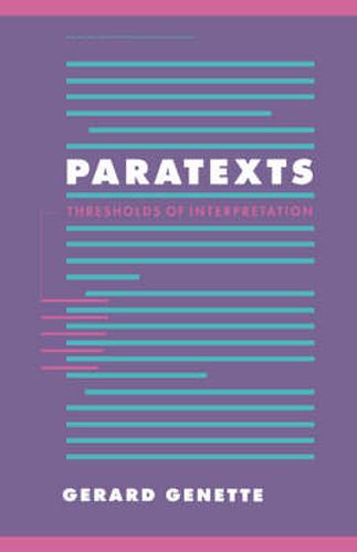 Cover image for Paratexts: Thresholds of Interpretation