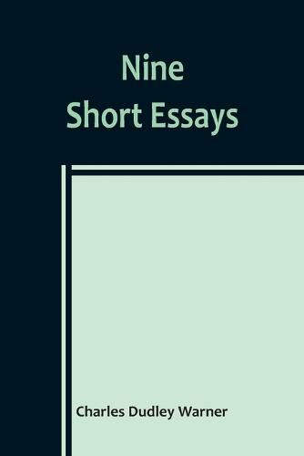 Cover image for Nine Short Essays