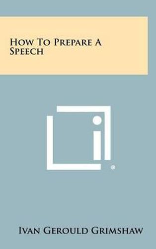 Cover image for How to Prepare a Speech