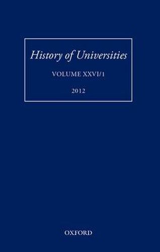 Cover image for History of Universities: Volume XXVI/1