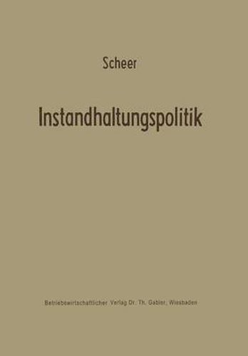 Cover image for Instandhaltungspolitik