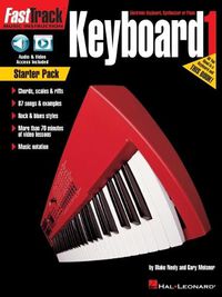 Cover image for FastTrack Keyboard - Book 1 Starter Pack: Includes Method Book with Audio & Video Online