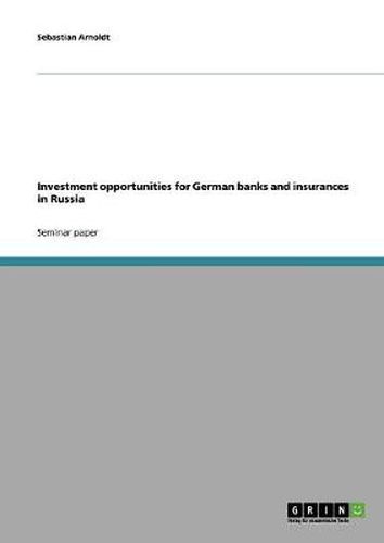Cover image for Investment opportunities for German banks and insurances in Russia