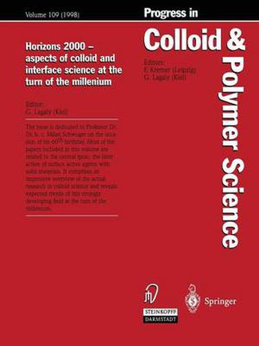 Cover image for Horizons 2000 - aspects of colloid and interface science at the turn of the millenium