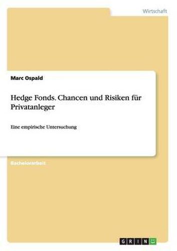 Cover image for Hedge Fonds. Chancen Und Risiken Fur Privatanleger