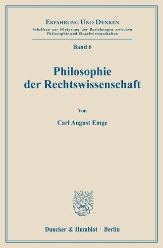 Cover image for Philosophie Der Rechtswissenschaft