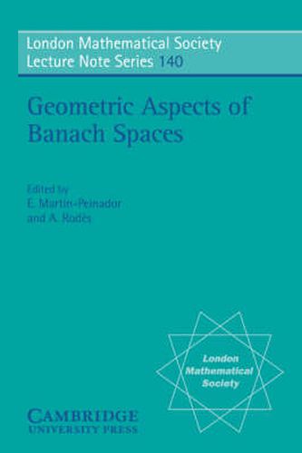 Cover image for Geometric Aspects of Banach Spaces: Essays in Honour of Antonio Plans