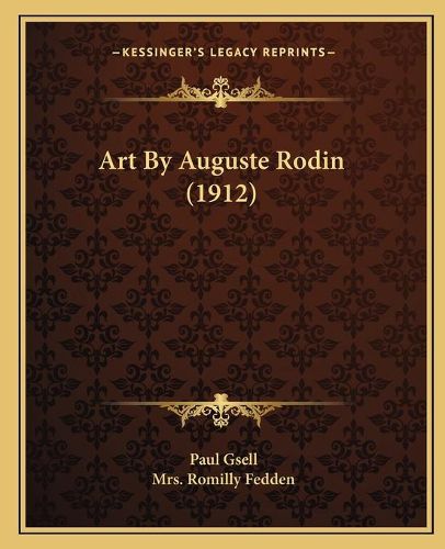 Cover image for Art by Auguste Rodin (1912)