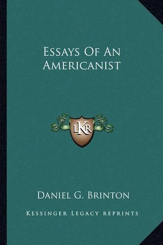 Essays of an Americanist