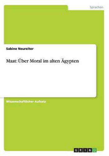 Cover image for Maat: UEber Moral im alten AEgypten