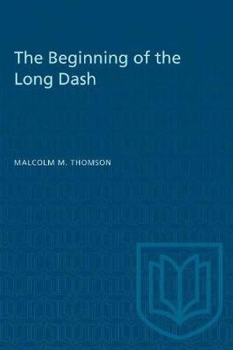 Cover image for The Beginning of the Long Dash