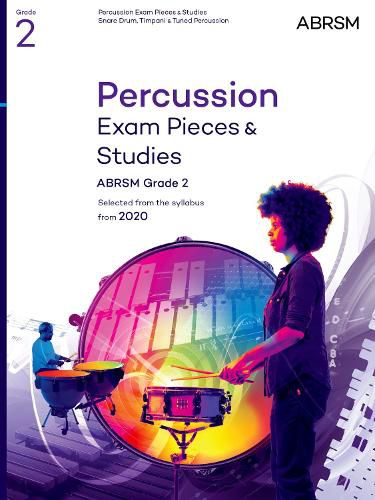 Cover image for Percussion Exam Pieces & Studies Grade 2: From 2020